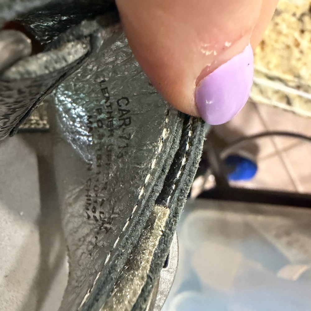 Alegria Metallic Silver Sandals - Picture 4 of 4